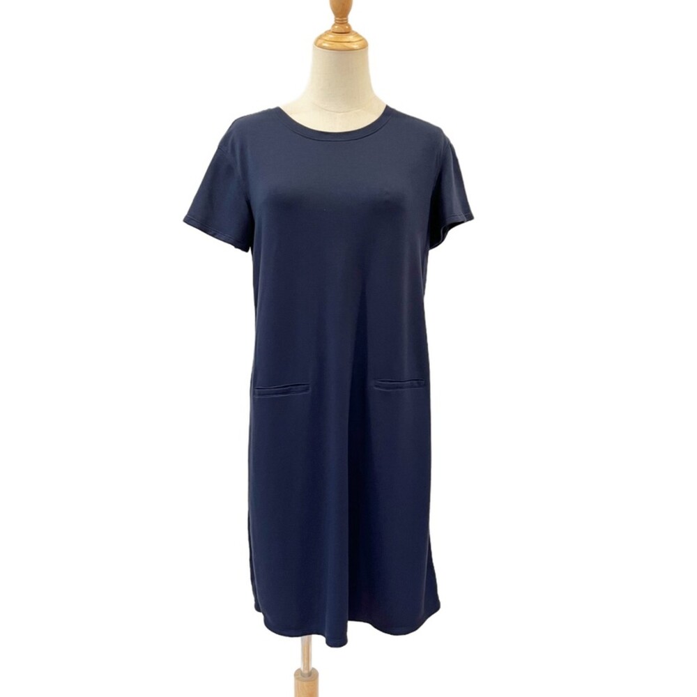 Stylus Navy Blue T-Shirt Dress Small Mini Casual Relaxed Basic Classic Essential